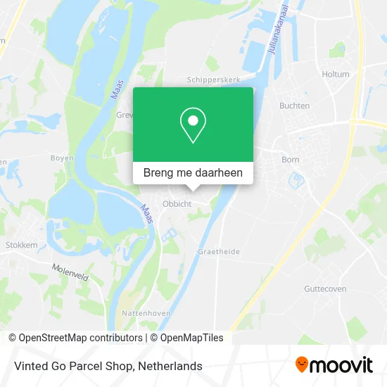 Vinted Go Parcel Shop kaart