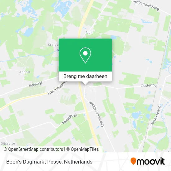 Boon's Dagmarkt Pesse kaart