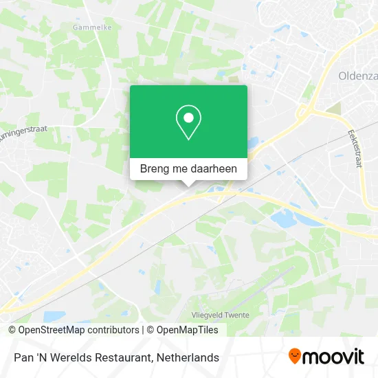Pan 'N Werelds Restaurant kaart