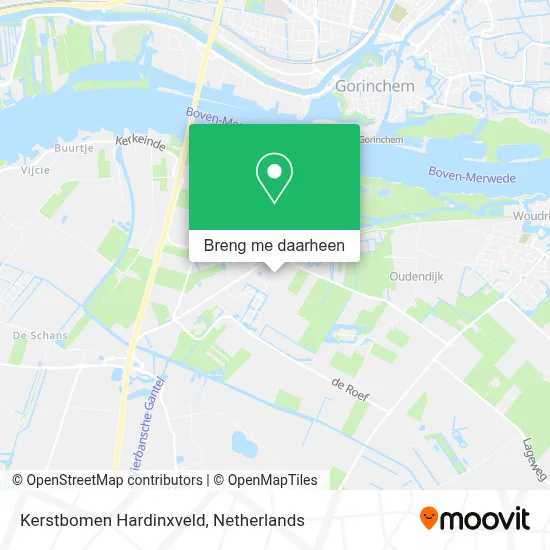 Kerstbomen Hardinxveld kaart