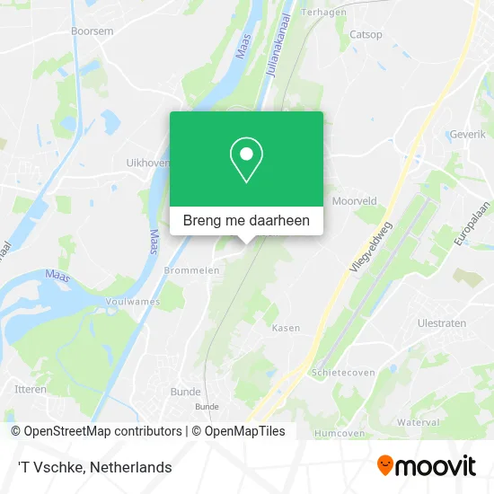 'T Vschke kaart