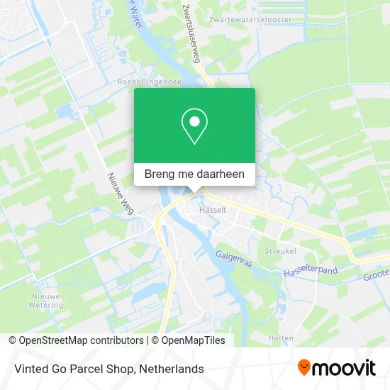 Vinted Go Parcel Shop kaart