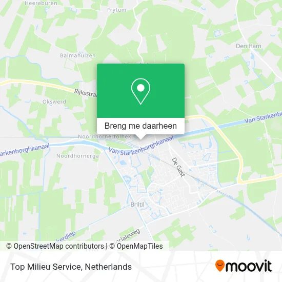 Top Milieu Service kaart