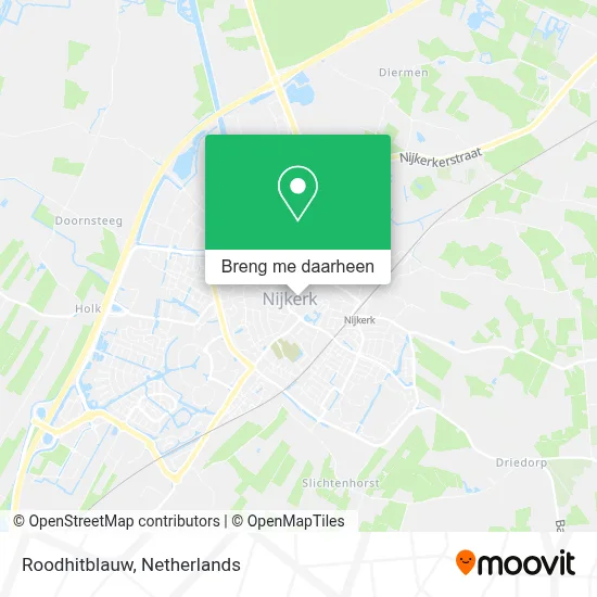 Roodhitblauw kaart