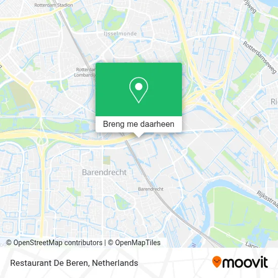Restaurant De Beren kaart
