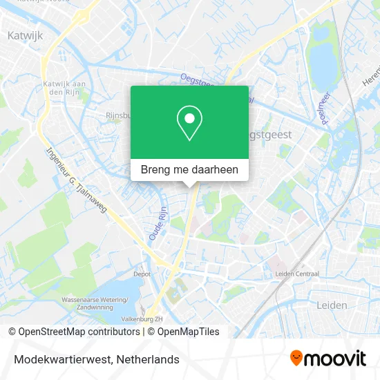 Modekwartierwest kaart