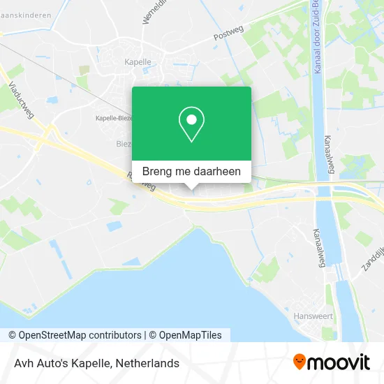 Avh Auto's Kapelle kaart