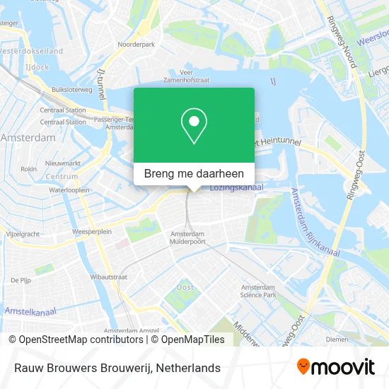 Rauw Brouwers Brouwerij kaart