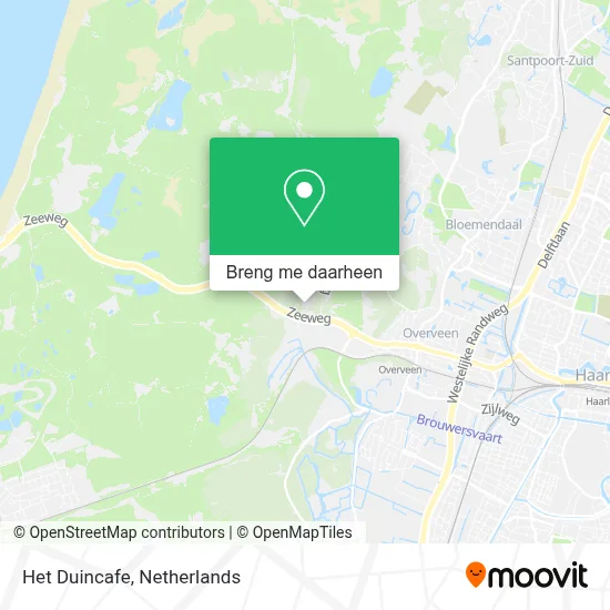 Het Duincafe kaart