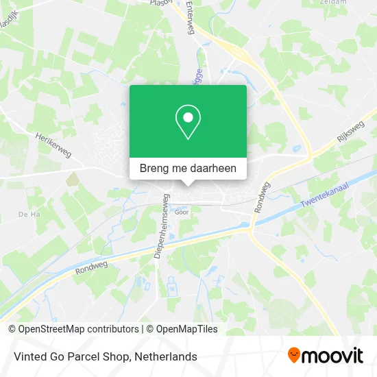 Vinted Go Parcel Shop kaart