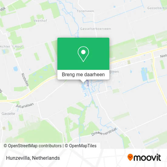 Hunzevilla kaart