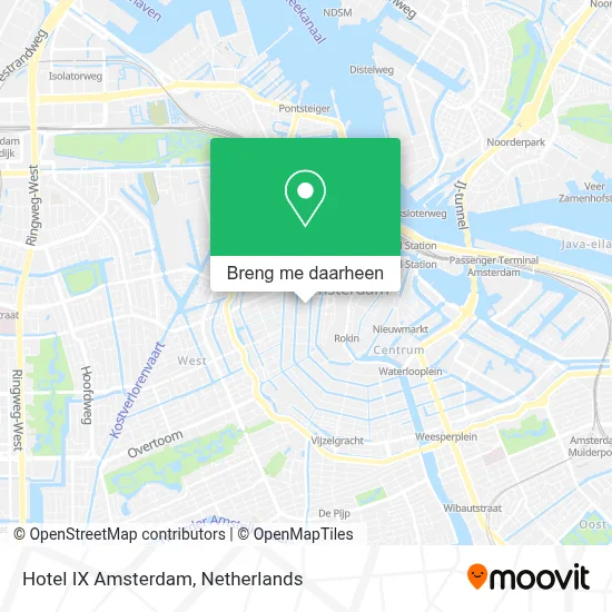 Hotel IX Amsterdam kaart