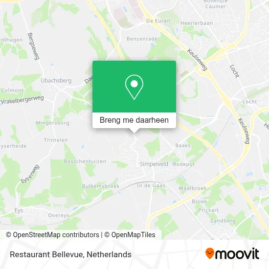Restaurant Bellevue kaart