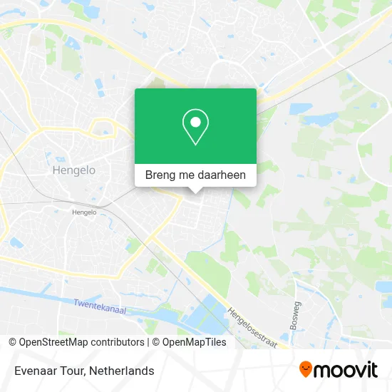 Evenaar Tour kaart