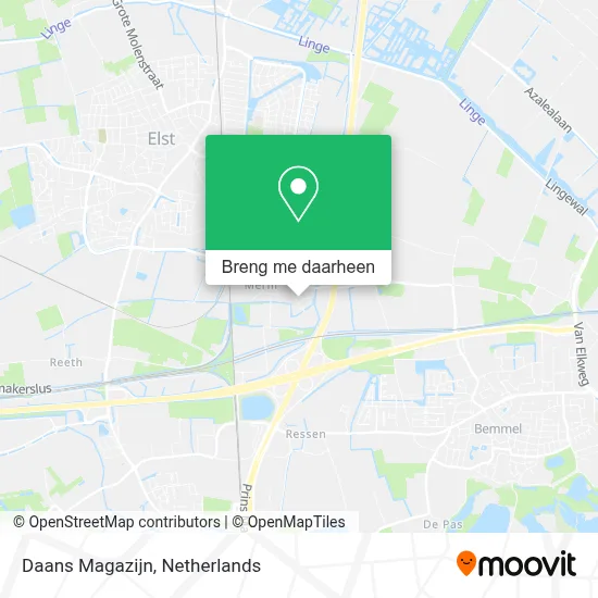 Daans Magazijn kaart