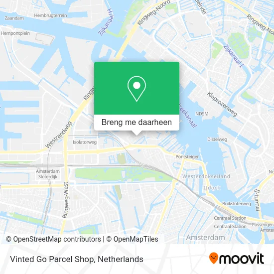 Vinted Go Parcel Shop kaart