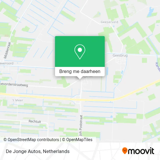 De Jonge Autos kaart