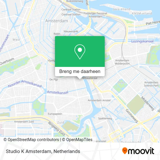 Studio K Amsterdam kaart