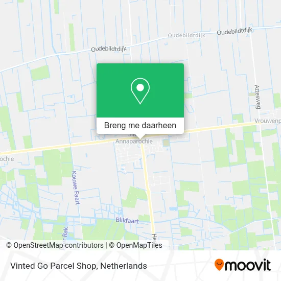 Vinted Go Parcel Shop kaart