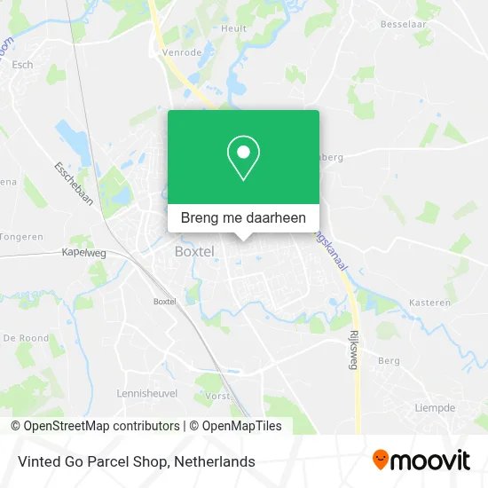 Vinted Go Parcel Shop kaart