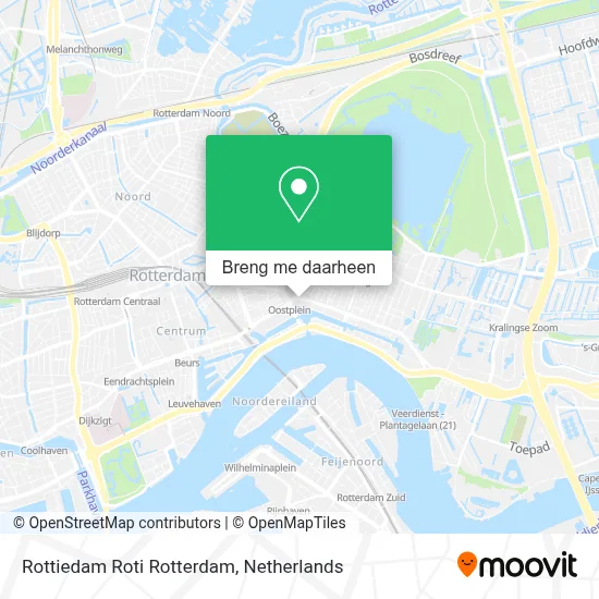 Rottiedam Roti Rotterdam kaart