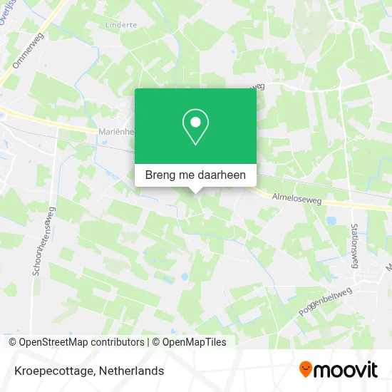Kroepecottage kaart