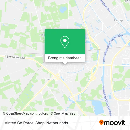Vinted Go Parcel Shop kaart