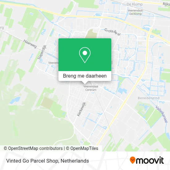 Vinted Go Parcel Shop kaart