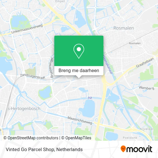 Vinted Go Parcel Shop kaart