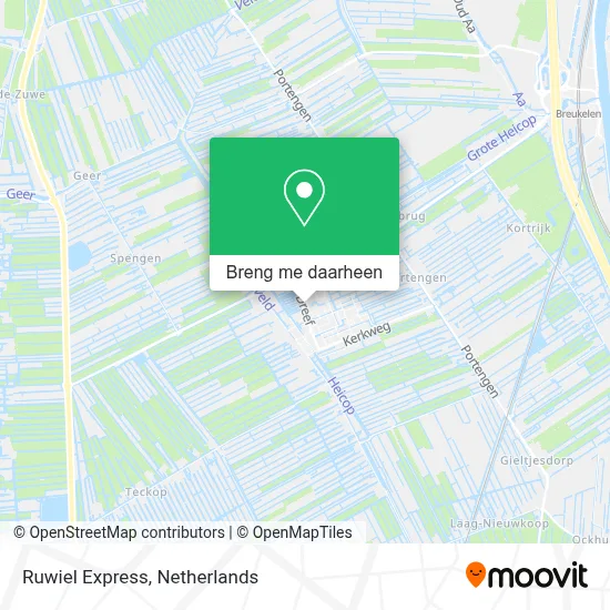 Ruwiel Express kaart