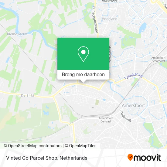 Vinted Go Parcel Shop kaart