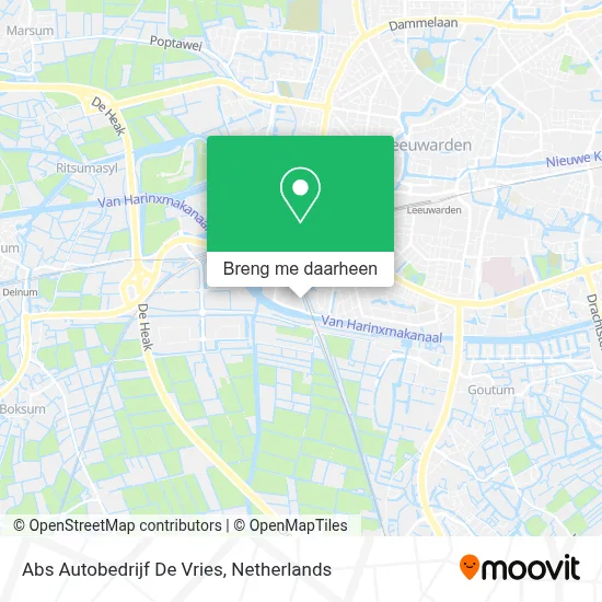 Abs Autobedrijf De Vries kaart