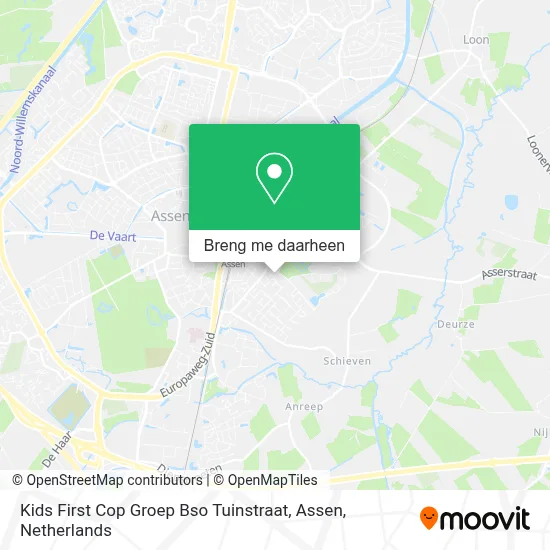 Kids First Cop Groep Bso Tuinstraat, Assen kaart