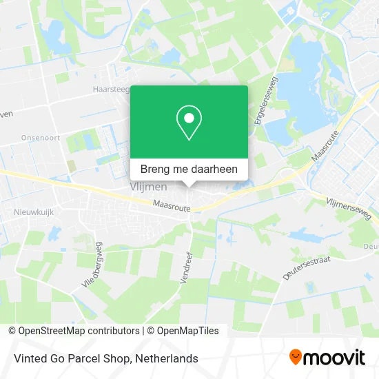 Vinted Go Parcel Shop kaart