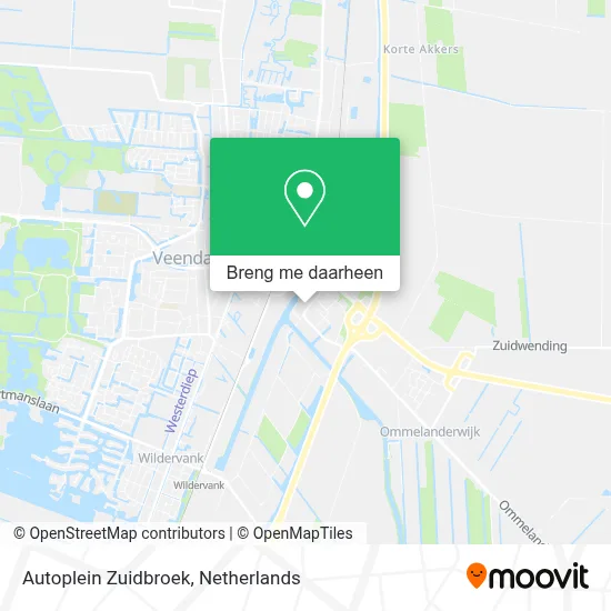 Autoplein Zuidbroek kaart