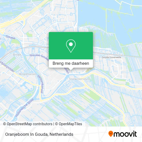 Oranjeboom  In Gouda kaart