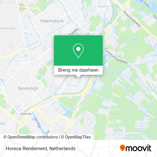 Horeca Rendement kaart
