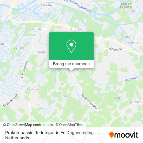Prokompassie Re-Integratie En Dagbesteding kaart