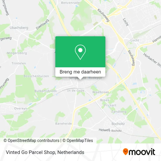 Vinted Go Parcel Shop kaart
