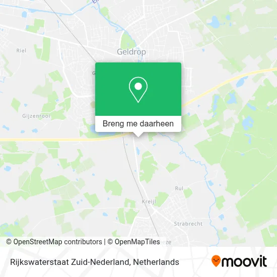Rijkswaterstaat Zuid-Nederland kaart