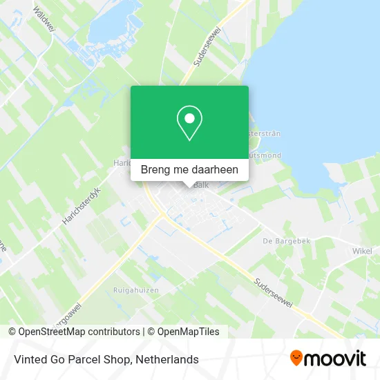 Vinted Go Parcel Shop kaart