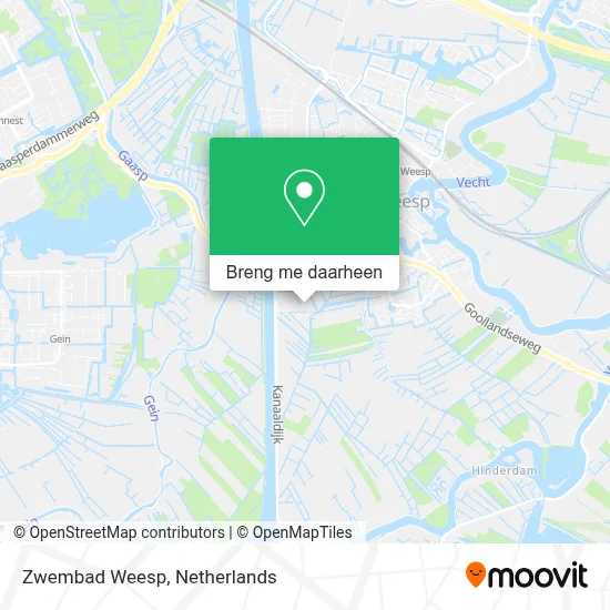 Zwembad Weesp kaart