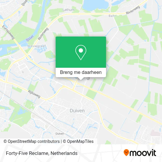 Forty-Five Reclame kaart