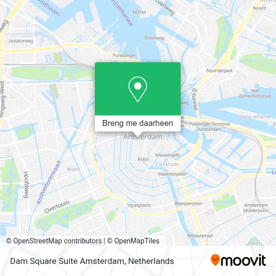 Dam Square Suite Amsterdam kaart