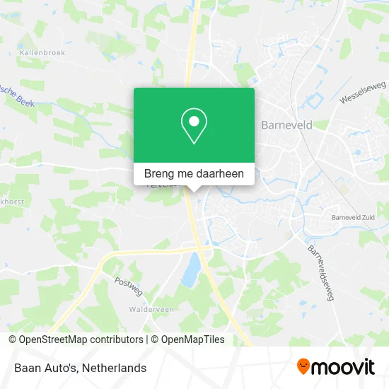 Baan Auto's kaart