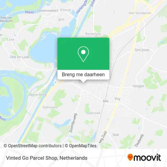 Vinted Go Parcel Shop kaart