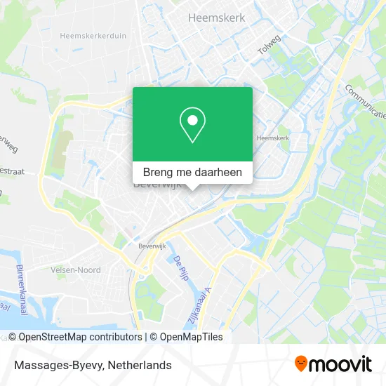 Massages-Byevy kaart