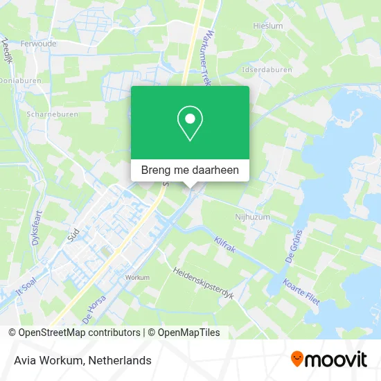 Avia Workum kaart
