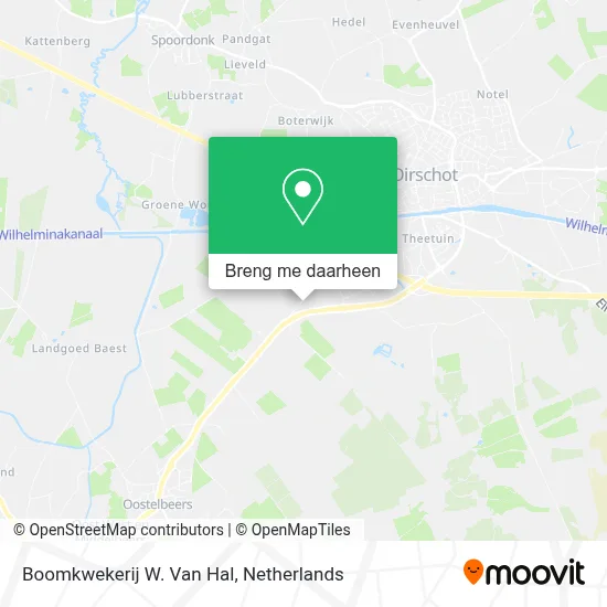 Boomkwekerij W. Van Hal kaart