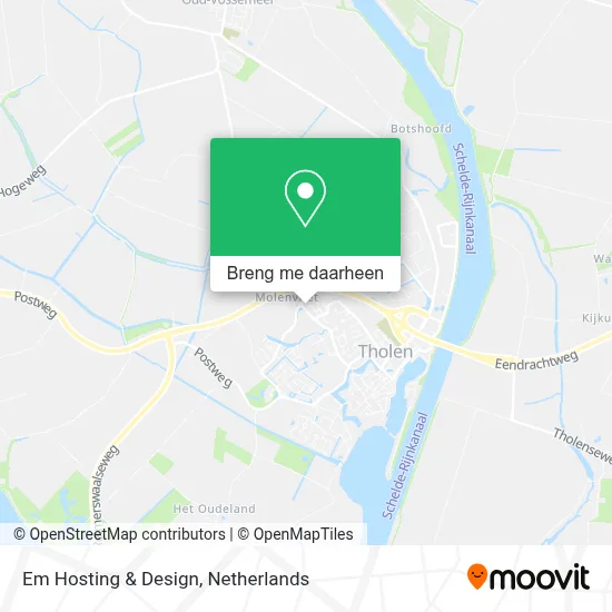 Em Hosting & Design kaart